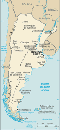 Map of Argentina - Click on Picture to enlarge it! Map of Argentina