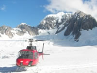 Glacier landing, Fox Glacier