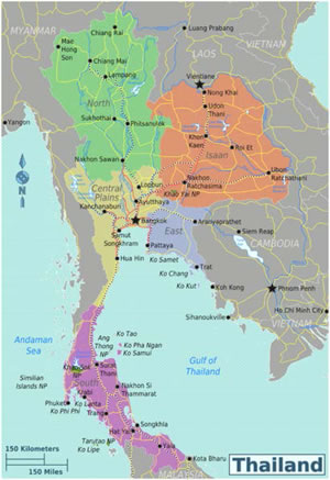 Map of Thailand